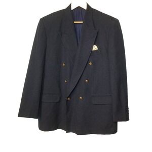 Regency England Wool Cashmere Double Breasted Gold Buttons Blazer/Suit Jacket 46
